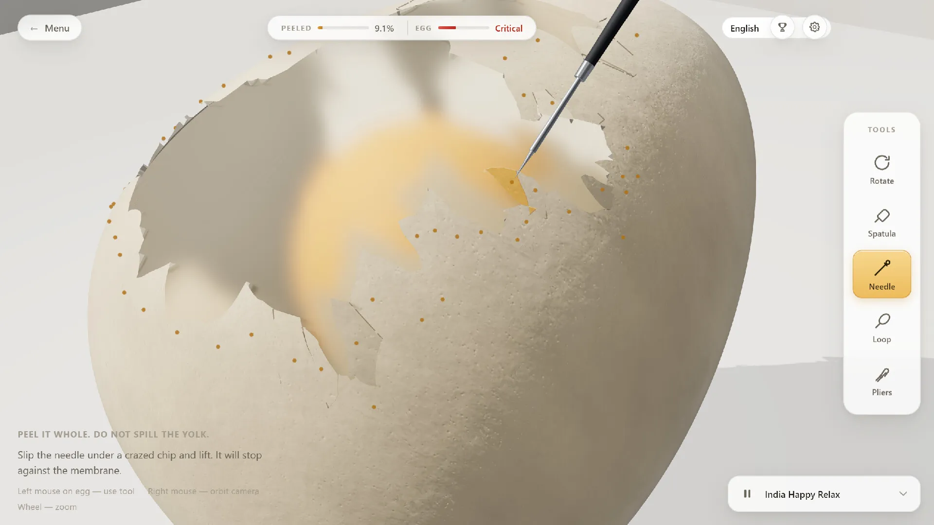 剥生鸡蛋/Raw Egg Peeling 截图2