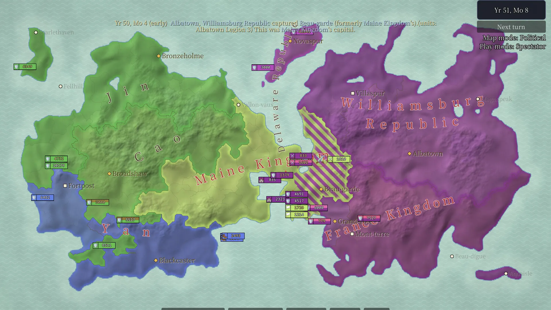 地图上发生的事：列国模拟器/Things That Happen on the Map - Realm Simulator 截图2
